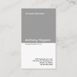 Tarjeta de visita gris clásica del divisor 2