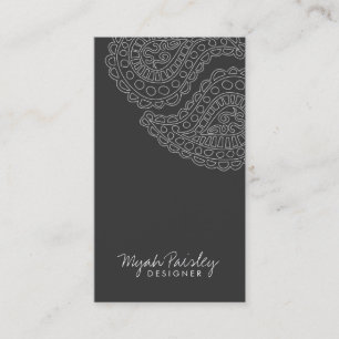 Tarjeta De Visita gris de 311-Myah Paisley el