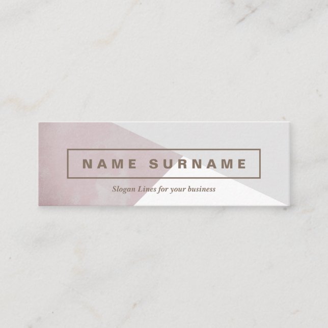 Tarjeta de visita gris de Brown de la acuarela (Anverso)