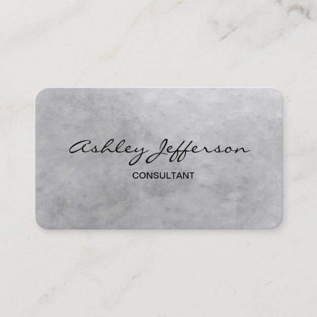 Tarjeta De Visita Gris De Estilo Profesional De Guión (Anverso)