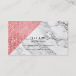 Tarjeta De Visita Gris de mármol de Rubor Vip del oro color de rosa