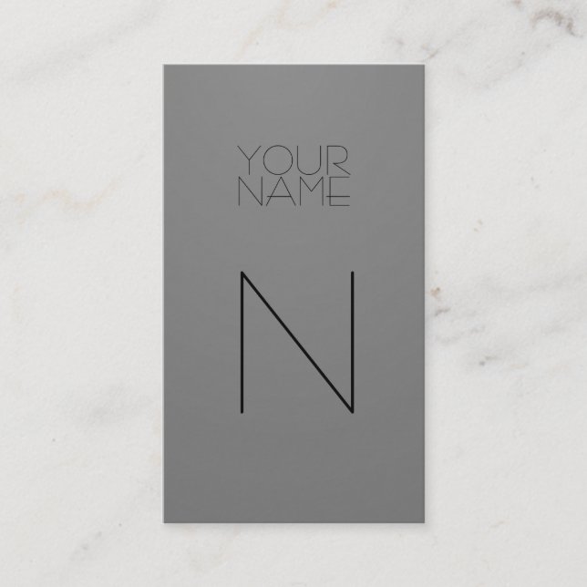 Tarjeta De Visita Gris de moda (Anverso)