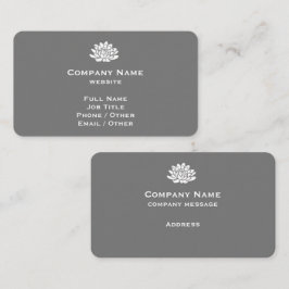 Tarjeta de visita gris de personalizable