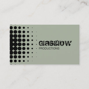Tarjeta De Visita Gris de pizarra de semitono del Grunge del músico
