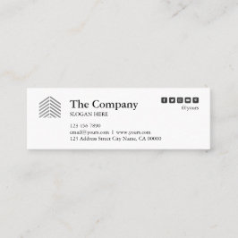 Tarjeta de visita gris del arquitecto del