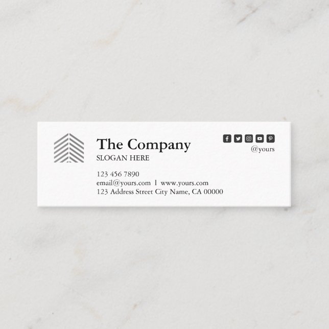 Tarjeta de visita gris del arquitecto del (Anverso)