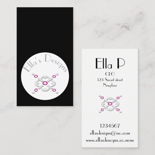 Tarjeta de visita gris del diseño simple (Anverso / Reverso)