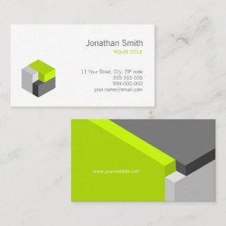 tarjeta de visita gris del logotipo del arquitecto