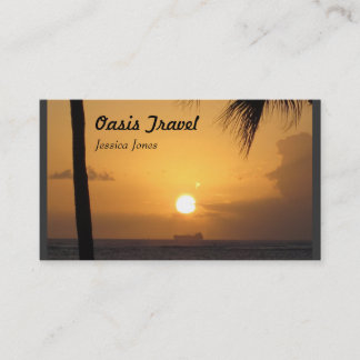 Tarjeta De Visita Gris del oasis