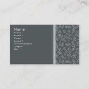 Tarjeta De Visita Gris elegante