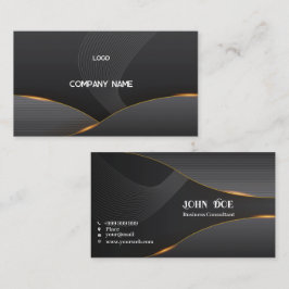 Tarjeta De Visita Gris elegante