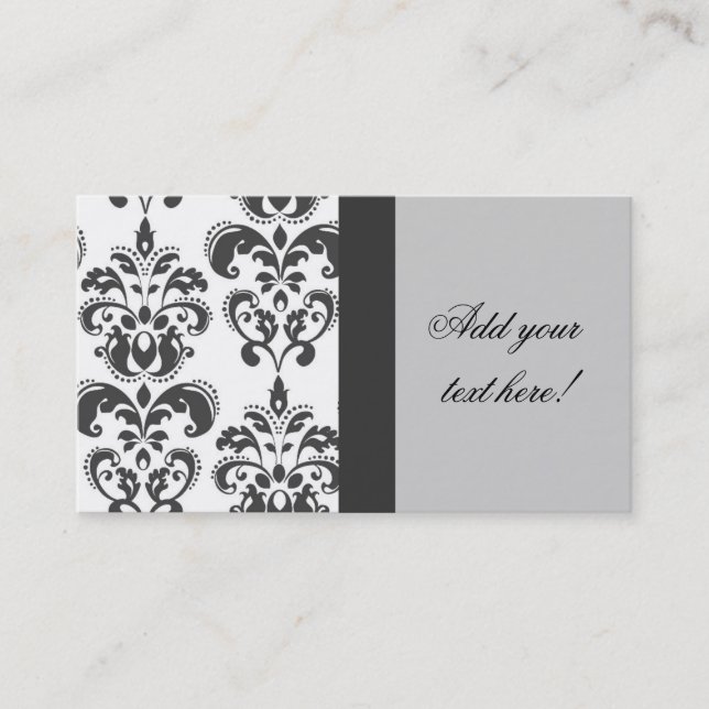 Tarjeta de visita gris elegante del modelo del (Anverso)