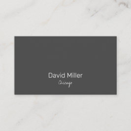 Tarjeta De Visita Gris Elegante Simple