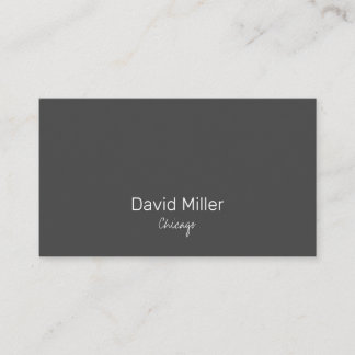 Tarjeta De Visita Gris Elegante Simple