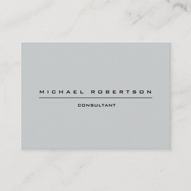 Tarjeta De Visita Gris especial único y grande (Anverso)