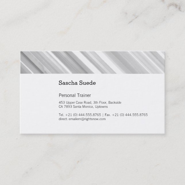 Tarjeta De Visita Gris fresco con negro (Anverso)