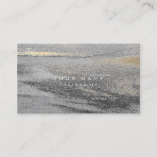 Tarjeta De Visita Gris Gris Sepia de Oro Gris en el muro de cemento