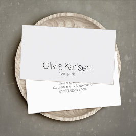 Tarjeta De Visita Gris gris simple profesional moderno