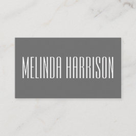 Tarjeta de visita gris intrépida moderna