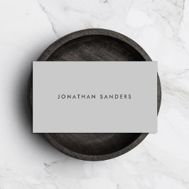 Tarjeta De Visita Gris ligero MODERNO Y MÍNIMO