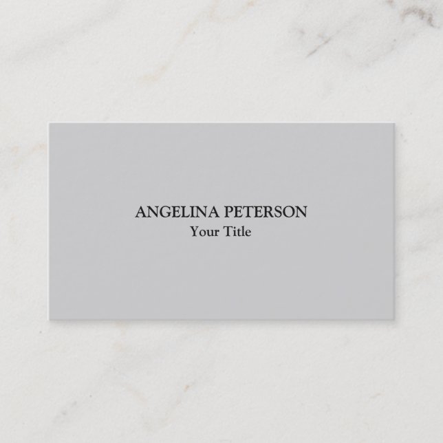 Tarjeta De Visita Gris ligero profesional original único (Anverso)