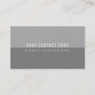 Tarjeta De Visita gris minimalista elegante y moderno