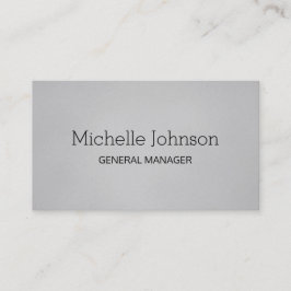 Tarjeta De Visita Gris Minimalista profesional