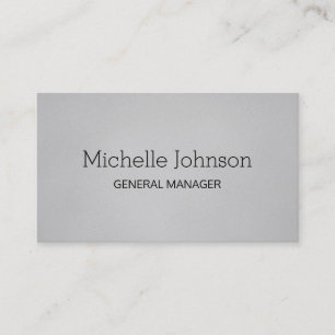 Tarjeta De Visita Gris Minimalista profesional