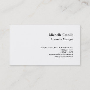 Tarjeta De Visita Gris Minimalista profesional de seda premium