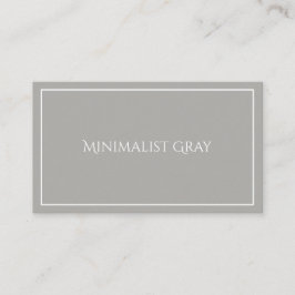 Tarjeta De Visita gris minimalista simple profesional y elegante