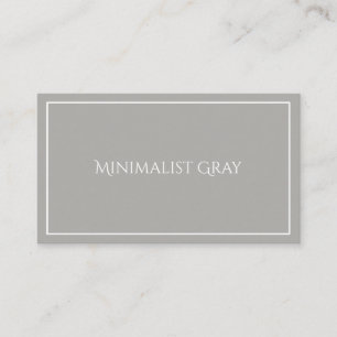 Tarjeta De Visita gris minimalista simple profesional y elegante