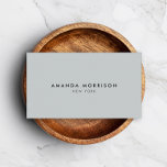 Tarjeta De Visita Gris minimalista y de lujo<br><div class="desc">Un diseño elegante y refinado eleva el nombre o el nombre de la empresa a través de un estilo minimalista y moderno. El fondo gris claro le da un toque distinguido a esta plantilla clásica de diseño de tarjetas de visita. © 1201AM CREATIVE</div>