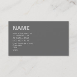 Tarjeta De Visita Gris moderno