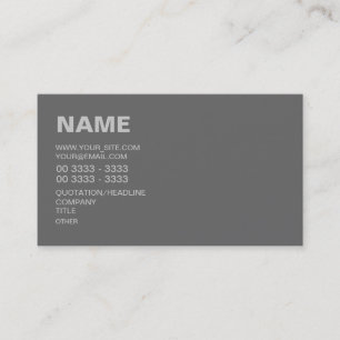 Tarjeta De Visita Gris moderno