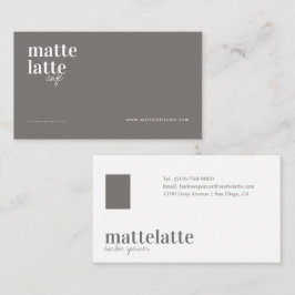 Tarjeta De Visita Gris | Moderno Elegante Minimalista Profesional