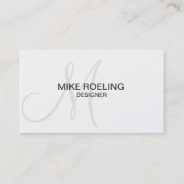 Tarjeta De Visita Gris moderno elegante profesional del monograma