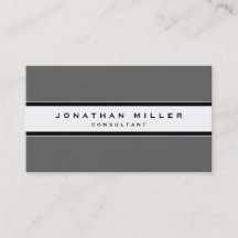 Gris moderno simple | Banda negra y blanca