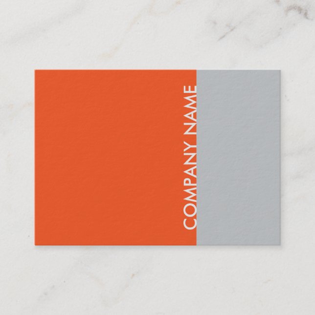 Tarjeta De Visita Gris naranja moderno (Anverso)