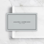 Tarjeta De Visita Gris/Negro con encanto de lujo minimalista<br><div class="desc">Un diseño elegante y refinado eleva el nombre o el nombre de la empresa a través de un estilo minimalista y moderno. El delgado borde negro se basa en un fondo gris para dar un toque de lujo a esta clásica plantilla de diseño de tarjetas de visita. © 1201AM CREATIVE...</div>