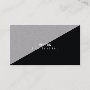 Tarjeta De Visita gris negro moderno y elegante