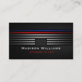 Tarjeta De Visita Gris negro personalizado Oficina de Ley de Bandera