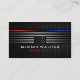 Tarjeta De Visita Gris negro personalizado Oficina de Ley de Bandera