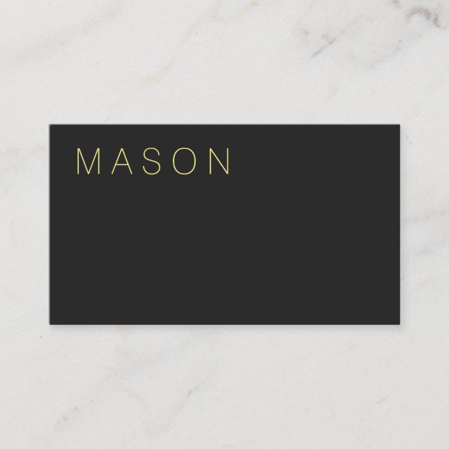 Tarjeta De Visita Gris oscuro (Anverso)