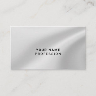 Tarjeta De Visita gris plateado holográfico personalizado