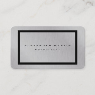 Tarjeta De Visita Gris plateado único moda creativo moderno