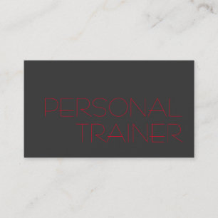 Tarjeta De Visita Gris Red Personal Trainer Fitness Sport