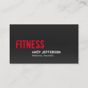 Tarjeta De Visita Gris Red Personal Trainer Sport Fitness