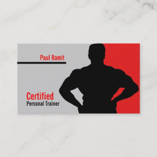 Tarjeta de visita gris roja certificada del