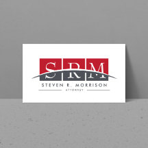 Gris/Rojo de Monograma Profesional Empresarial