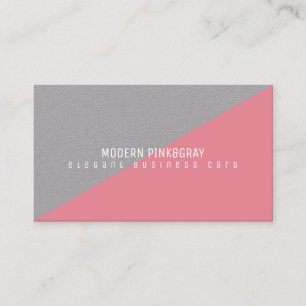 Tarjeta De Visita gris rosa moderno y geométrico mínimo